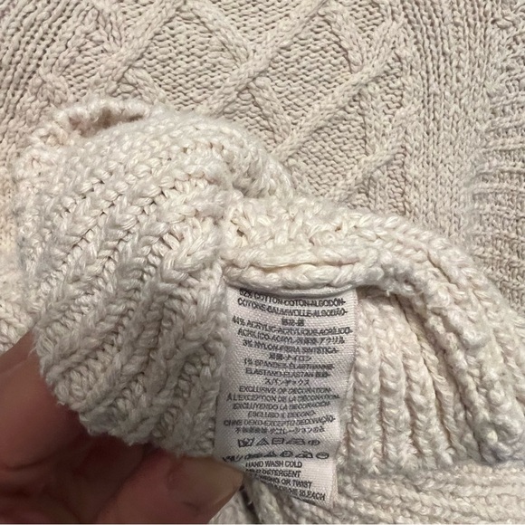 Free People Cable Knit Cropped Sweater - Picture 6 of 6